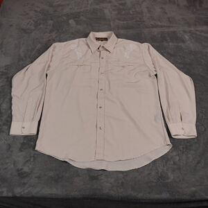 El‎ General Shirt Mens Extra Large Pearl Snap Western Yoke Embroidered Cowboy